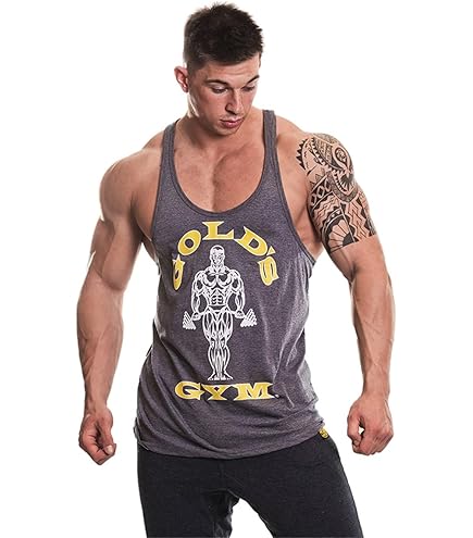 ゴールドジム　リンガータンクトップ　Mサイズ Amazon | Golds Gym 2018 マッスルジョー コントラストストリンガー